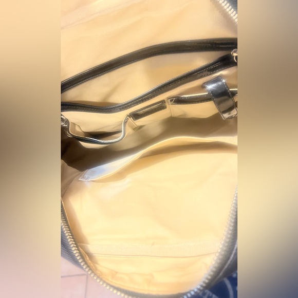 Cole Haan Canavas Patent Leather double handle Shoulder Handbag Black. - Picture 13 of 16